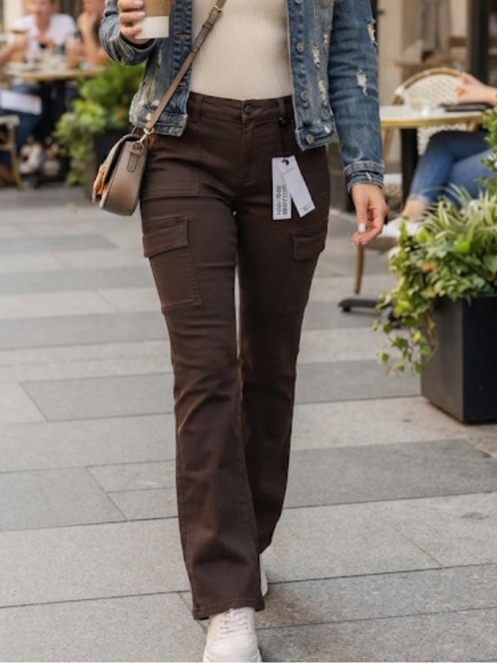 New Madden Girl Brown Stretch Cotton Pants size 3 but a good for size S